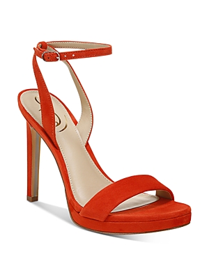 Sam Edelman Women's Jade Ankle Strap High Heel Sandals In Bright Poppy