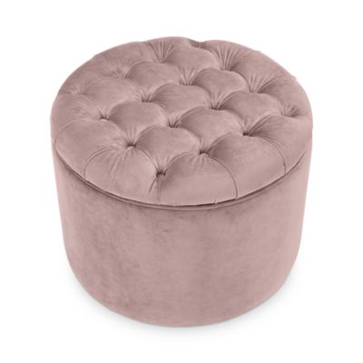 Queen Velvet Storage Ottoman