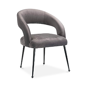 Shop Tov Furniture Rocco Velvet Dining Chair In Gray