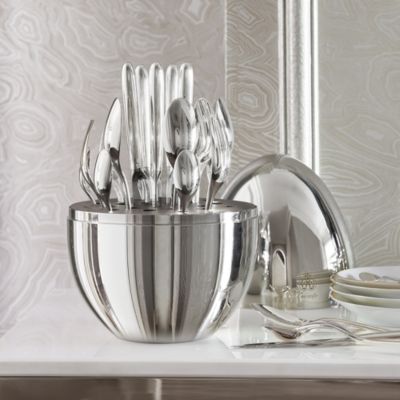 Mood Silverplate 24-Piece Flatware Set