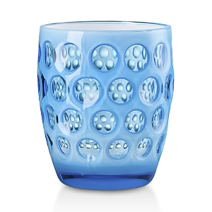 Mario Luca Giusti Acrylic Lente Tumbler Glass In Turquoise/white