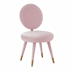 Tov Furniture Kylie Velvet Dining Chair In Bubblegum