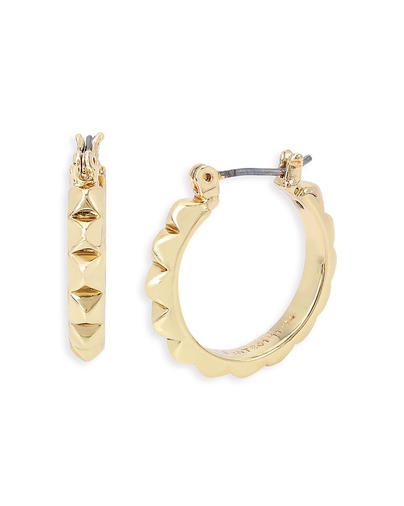 Allsaints Small Studded Hoop Earrings In Gold