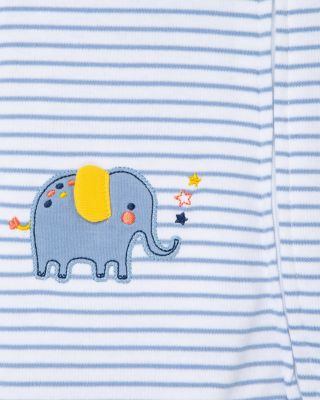 Boys' Cotton Striped Elephant Footie & Hat Set - Baby