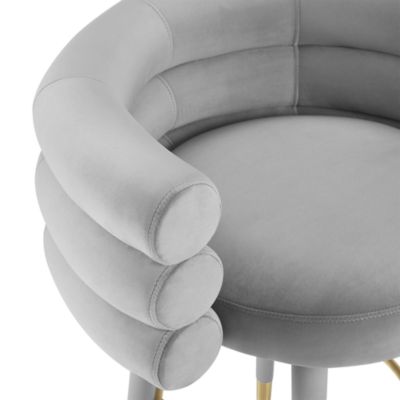  Betty Velvet Barstool in Grey
