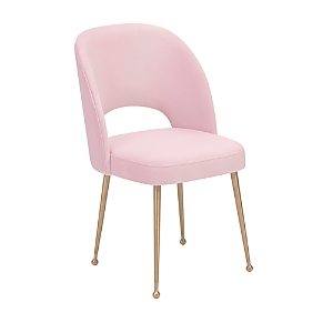Tov Furniture Swell Velvet Chair In Blush/gold