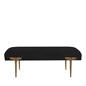 Tov Furniture Brno Velvet Bench In Black