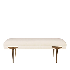 Tov Furniture Brno Velvet Bench In White