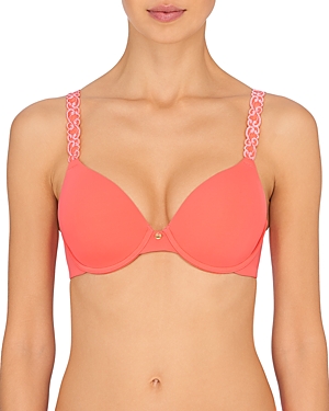 Natori 'pure Luxe' Underwire T-shirt Bra In Sunrise/ribbon Pink