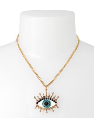 Evil Eye Pendant Necklace, 16-18"