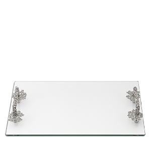 Shop Olivia Riegel Silver Isadora Glass Tray