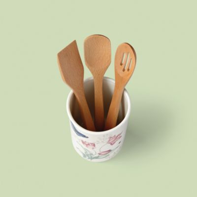 Butterfly 4 Piece Meadow Utensil Jar with 3 Kitchen Utensils