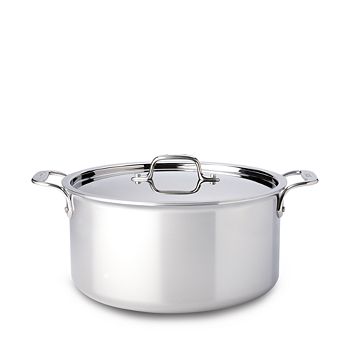 All-Clad - Stainless Steel 8-Quart Stock Pot with Lid