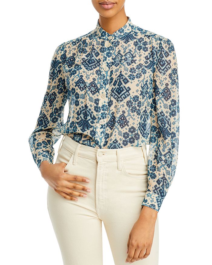 VANESSA BRUNO Mosaic Print Blouse Bloomingdale's