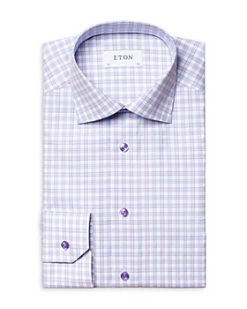 Eton - Contemporary Fit Plaid Stretch Dress Shirt
