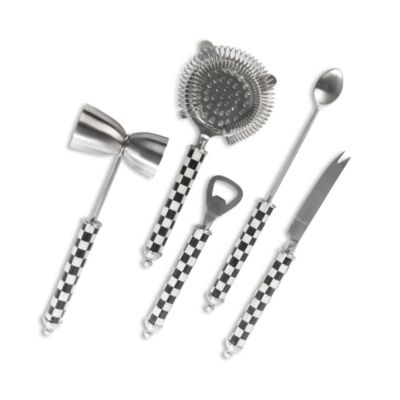 Courtly Check 5-Piece Bar Tool Set with Stand
