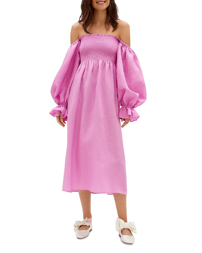 Sleeper Atlanta Smocked Puffed Sleeve Dress | Bloomingdale's