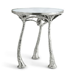 Shop Michael Aram Palm Accent Table In Silver