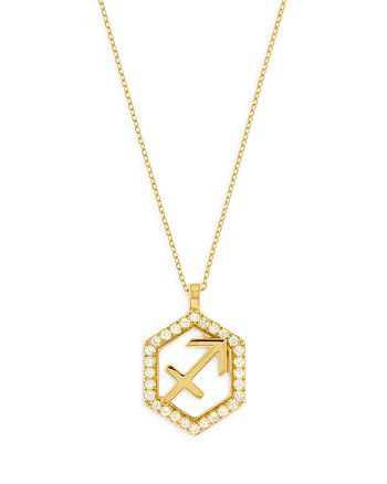 Bloomingdale's - Diamond Sagittarius Pendant Necklace in 14K Yellow Gold, 0.20 ct. t.w. - 100% Exclusive