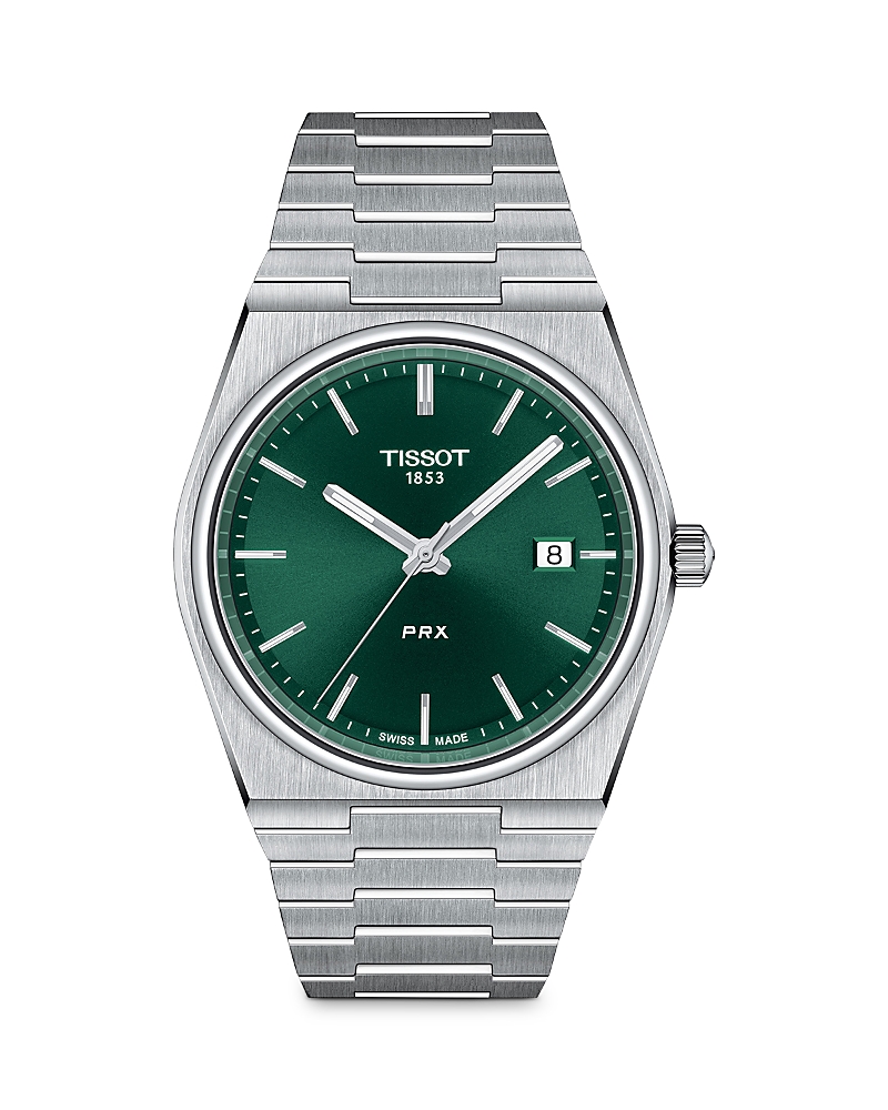 Tissot Gents Prx Green Dial Bracelet Watch In Green/silver