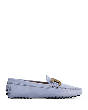 Tod's Women's Kate Gommini Leather Driving Shoes In Light Blue