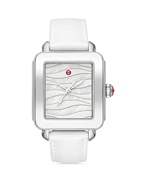 Michele Deco Sport Watch, 34mm In White
