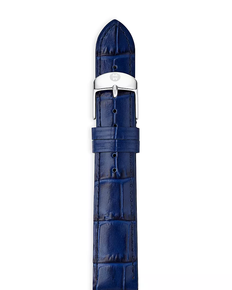 Michele Leather Watch Strap, 18mm