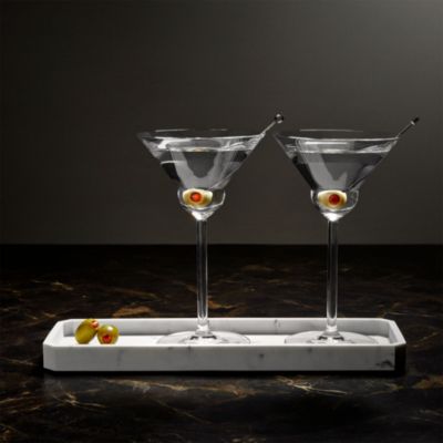 Vintage Rounded Martini Glasses, Set of 2