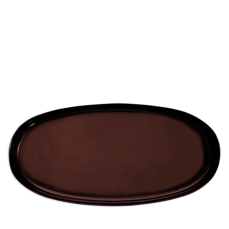 L'objet Terra Medium Oval Platter In Dark Red