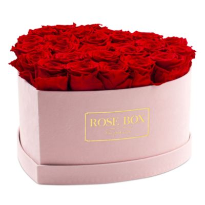 Rose Box Nyc Large Pink Heart Box