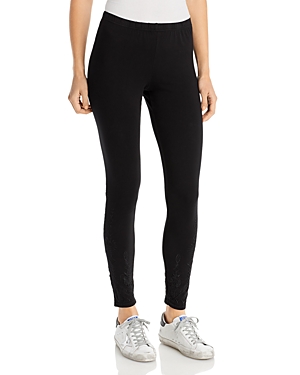 Slacks and Chinos Leggings Johnny Was Cotton Makana Legging in Black Womens Clothing Trousers 