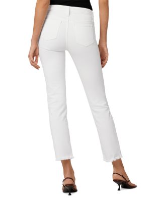 white cropped skinny jeans