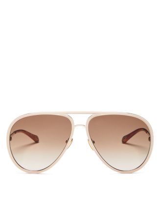 Chloé Brow Bar Aviator Sunglasses, 63mm | Bloomingdale's