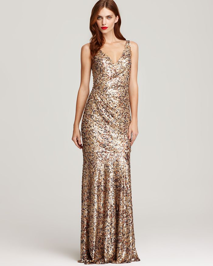 David Meister - Sequin Tank Gown
