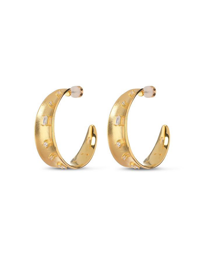 Luv Aj Crystal Statement Hoop Earrings in Gold Tone | Bloomingdale's