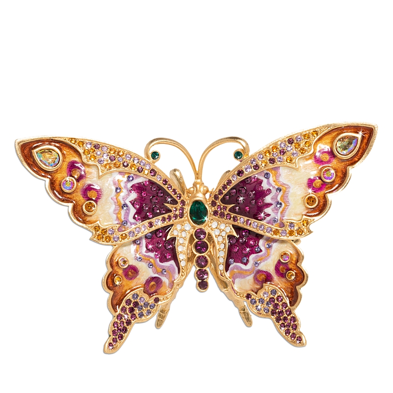 Jay Strongwater Medium Butterfly Figurine In Flora
