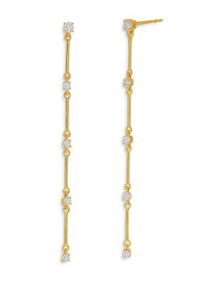 diamond stick drop earrings