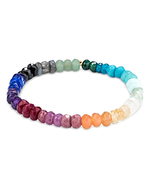 Shashi Joe Rainbow Mixed Gemstone Stretch Bracelet