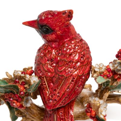 Cardinal on Branch Figurine