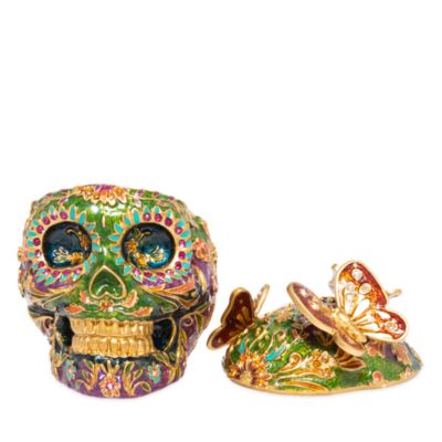 Skull with Butterflies Box