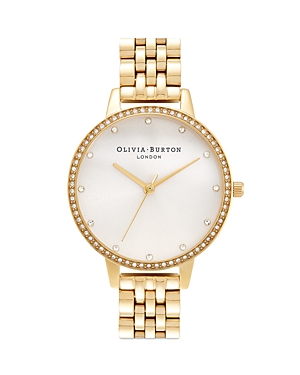 Shop Olivia Burton Classics Watch, 34mm In White/gold