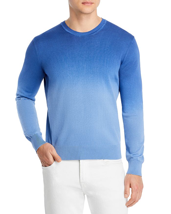 The Men's Store at Bloomingdale's - Cotton Ombr&eacute; Dip Dyed Regular Fit Crewneck Sweater - 100% Exclusive