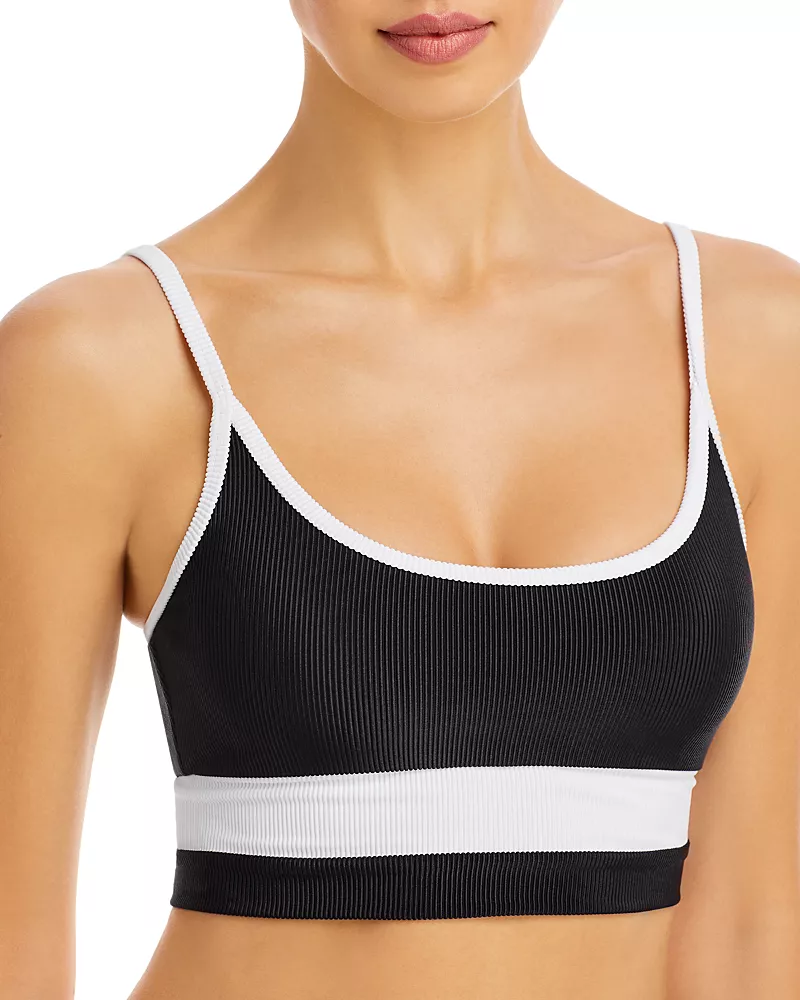 Beach Riot Eva Colorblock Rib Bikini Top