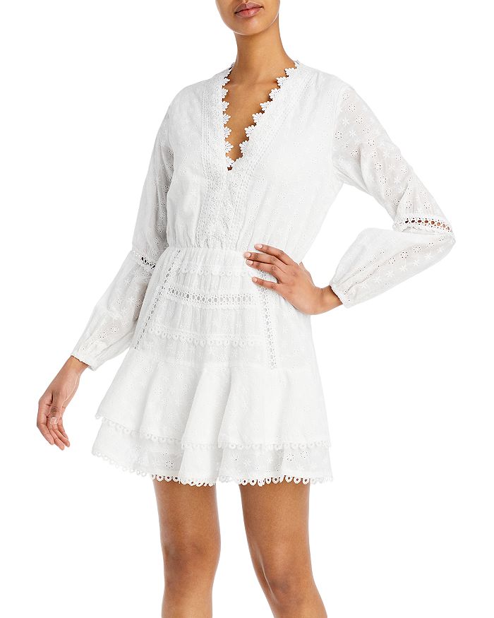 aqua eyelet dress