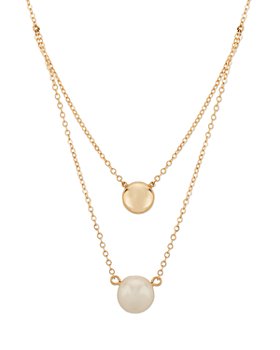 Bloomingdale's -  Freshwater Pearl & Gold Disc Layered Pendant Necklace in 14K Yellow Gold, 20" - 100% Exclusive