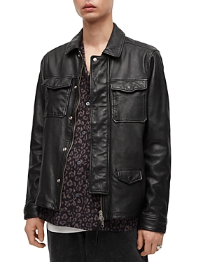 Allsaints Ukai Leather Jacket In Black | ModeSens