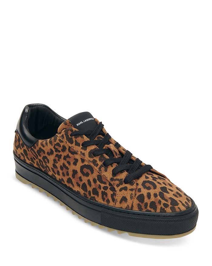 KARL LAGERFELD PARIS Men's Suede Animal Print Sneakers | Bloomingdale's