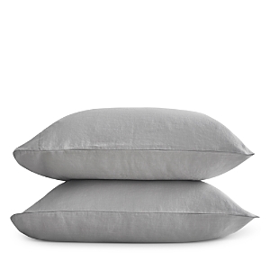 Aqua Linen Standard Pillowcase, Pair - 100% Exclusive In Dove Gray