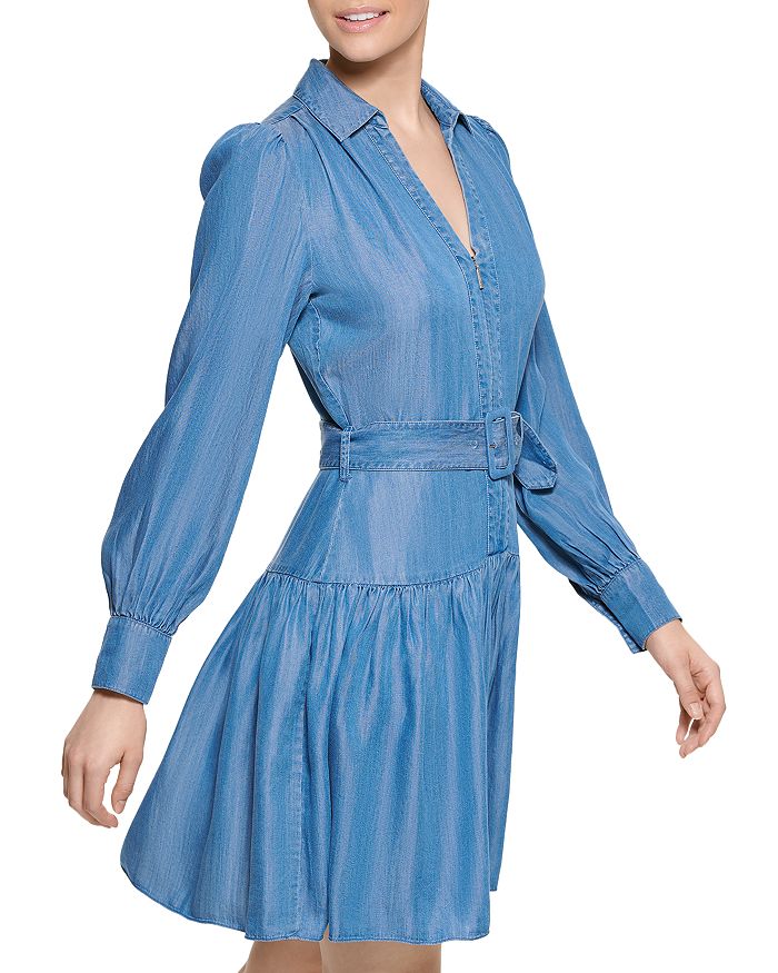KARL LAGERFELD PARIS - Belted Chambray Dress