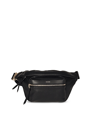 Sandro Marron Textured Belt Bag